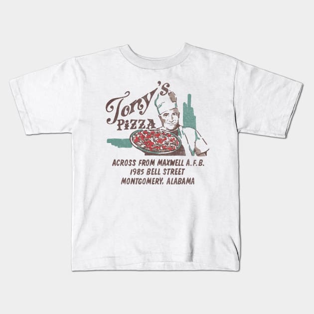 Tony's Pizza Kids T-Shirt by Good Stang